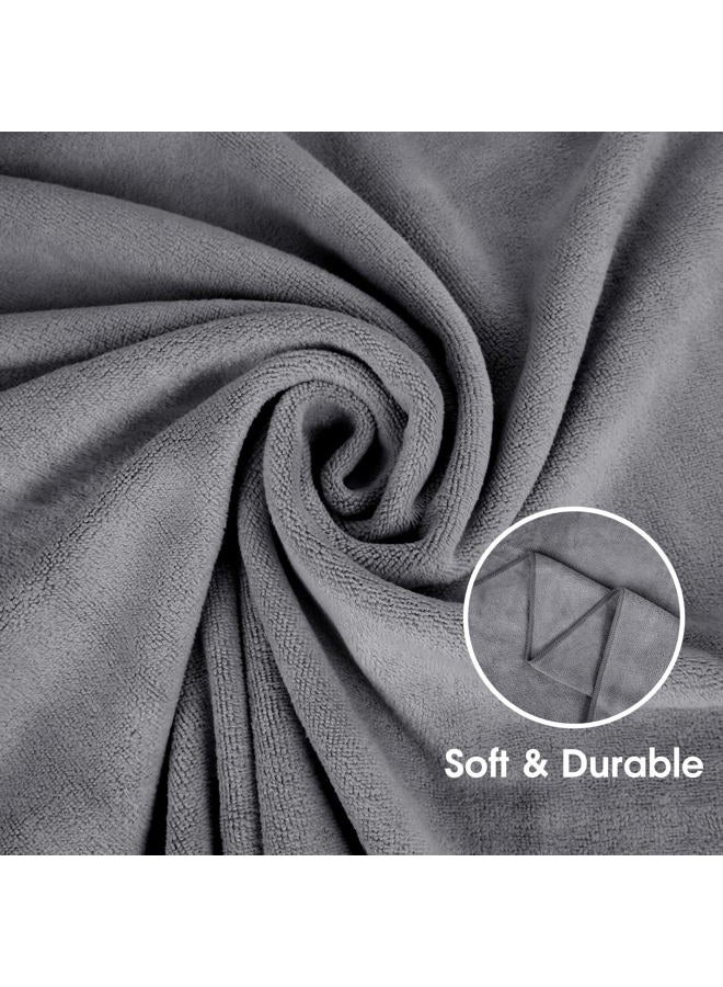 JML Microfiber Towels, Bath Towel Sets (6 Pack, 27" x 55") - Extra Absorbent, Fast Drying, Multipurpose for Bath, Swimming, Fitness, Sports, Yoga, Grey - Image 3