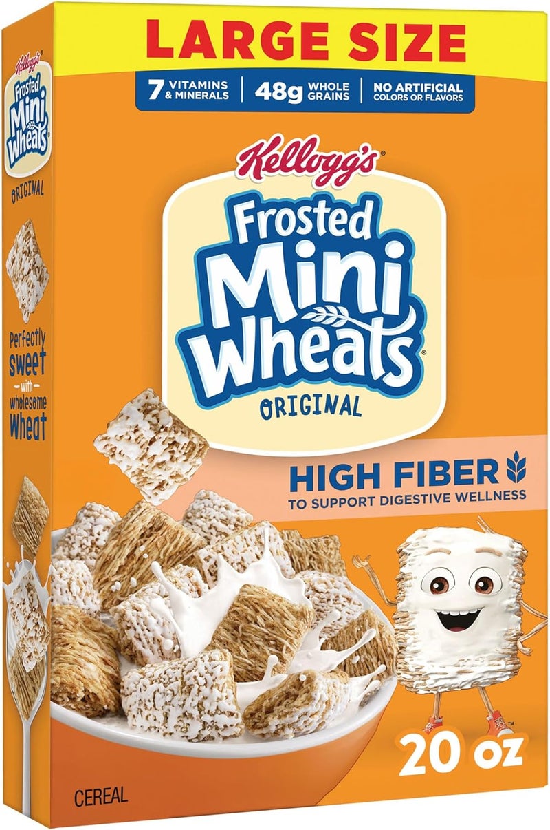 Kellogg's Frosted Mini-Wheats Original Breakfast Cereal, High Fiber, 20 oz - Image 1