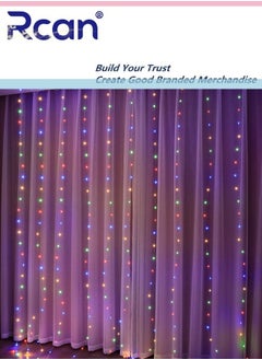 Rcan Curtain Lights for Bedroom 300 LED Warm Fairy Lights Indoor 8 Modes String Lights with Wireless Remote USB Twinkle Lights Outdoor Hanging Lights for Bedroom Wedding Party Brithday Decorations  - Image 2