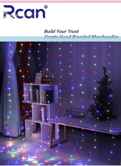 Rcan Curtain Lights for Bedroom 300 LED Warm Fairy Lights Indoor 8 Modes String Lights with Wireless Remote USB Twinkle Lights Outdoor Hanging Lights for Bedroom Wedding Party Brithday Decorations  - Image 4