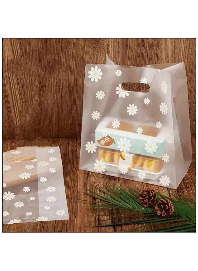 20 قطعة من اكياس شفافة  للهدايا والتوزيعات مزينة بالورود قابلة لاعادة الاستخدام - Image 1