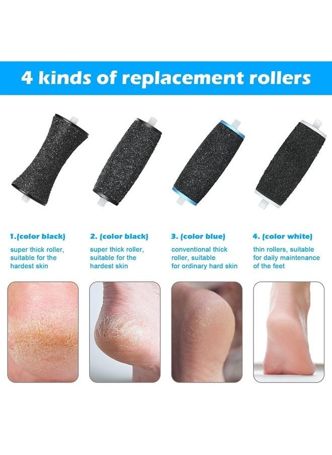 Jorest - 10PCS Pedi Replacement Rollers ​Compatible with Amope Pedi Perfect Electronic Foot File, with 2 Curved& 4 Extra Coarse& 3 Regular& 1 Soft, for Foot Scrubber Callus Remover, Ped Egg Powerball - Image 1