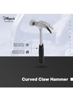 Hillgrove Hillgrove Hammer Straight Rip Claw with Smooth Face Shock Reduction Grip Curved Claw Hammer 043 kg  - Image 2