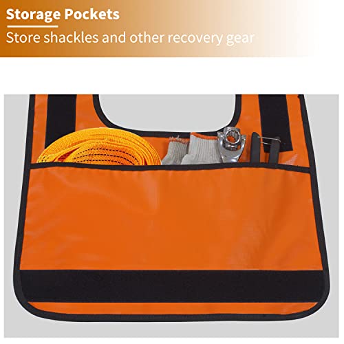 UCEDER Winch Cable Damper Heavy Duty Vinyl Construction Car Off-Road Safety Cable Recovery Dampener Blanket with Reflective Strips(Orange,1) - Image 4