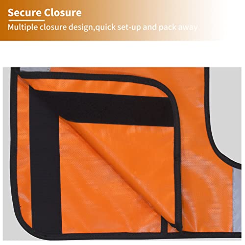 UCEDER Winch Cable Damper Heavy Duty Vinyl Construction Car Off-Road Safety Cable Recovery Dampener Blanket with Reflective Strips(Orange,1) - Image 5