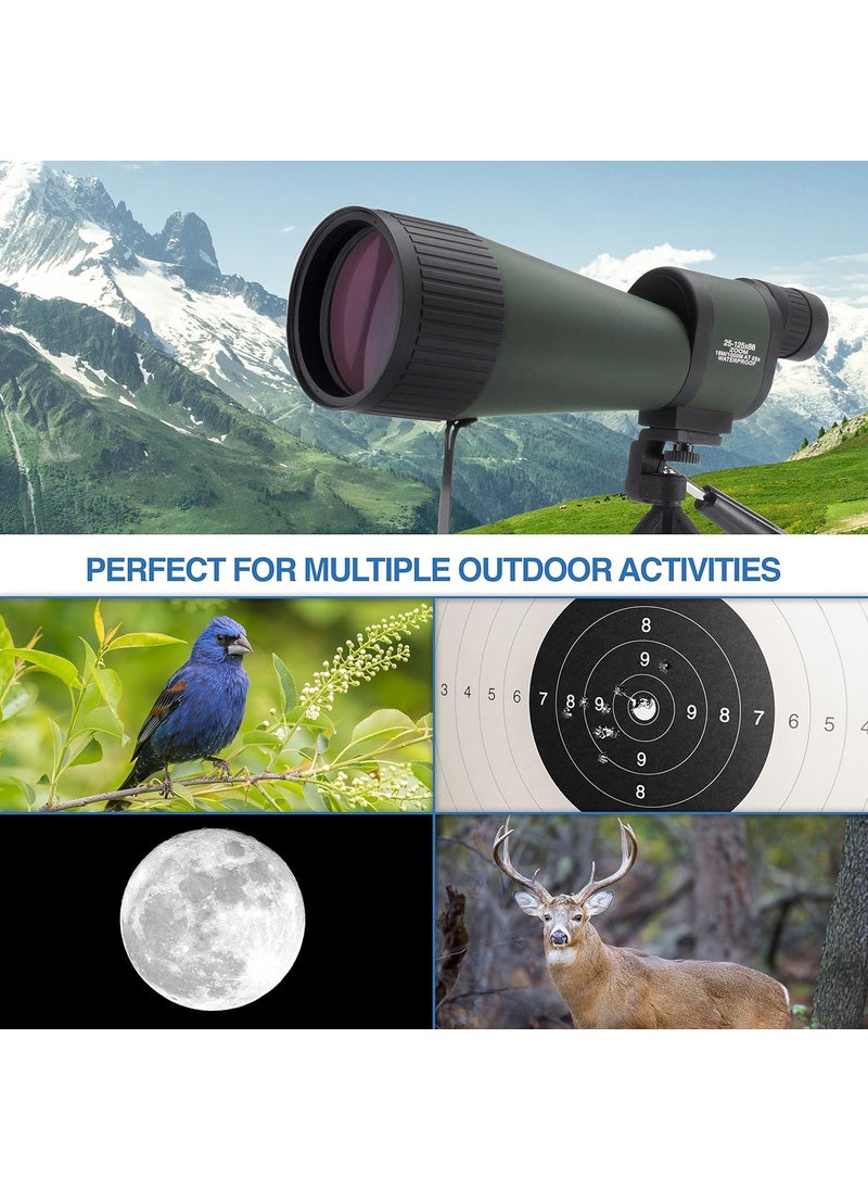 BARSKA - Barska Benchmark Waterproof Straight Spotting Scope with High Zoom Power Objective Focus Carrying Case  Tripod for Hunting Birding Target Shooting - Image 1