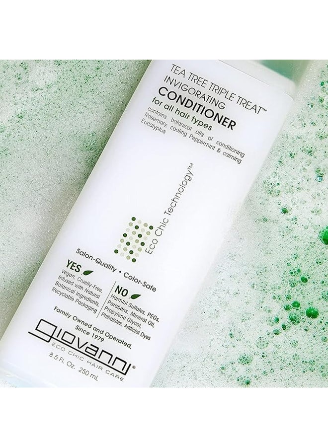 Giovanni Tea Tree Triple Treat Invigorating Conditioner, For All Hair Types 250ml - Image 3
