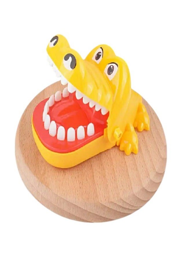 Crocodile Dentist Crocodile Finger Biting Toy, Plastic Teeth-Pulling Game (Yellow)  - Image 1