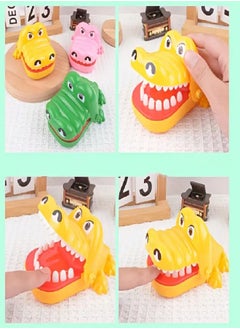 Crocodile Dentist Crocodile Finger Biting Toy, Plastic Teeth-Pulling Game (Yellow)  - Image 2
