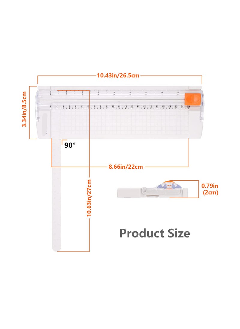 SYOSI - Small Paper Cutter, for Cardstock, Portable Cutter Trimmer A4 A5 Craft Guillotine Paper Trimmer Scrapbooking Tool for Paper Label Card, Craft Paper and Photos Standard Cutting DIY Scrapbook Crafts - Image 1