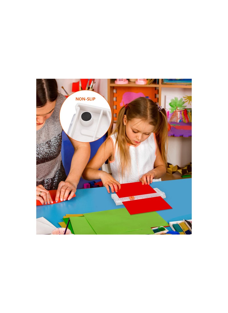 SYOSI - Small Paper Cutter, for Cardstock, Portable Cutter Trimmer A4 A5 Craft Guillotine Paper Trimmer Scrapbooking Tool for Paper Label Card, Craft Paper and Photos Standard Cutting DIY Scrapbook Crafts - Image 1