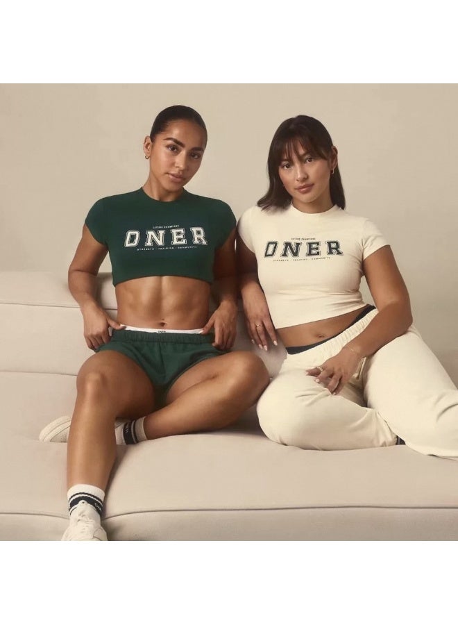 Oner Crew Neck Short Sleeve Letter Print T-Shirt - Stylish and Versatile - Image 3