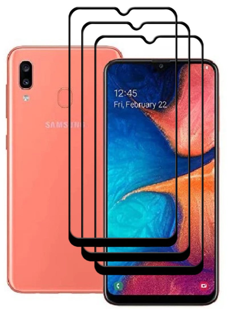 ACLIX 3 Pieces Antistatic ESD Dustproof Premium Quality High Definition Tempered Glass Screen Protector Designed For Samsung Galaxy A20 - Image 1