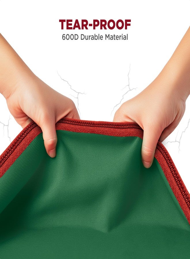 HOLDN’ STORAGE Premium Christmas Light Storage Bag - Heavy-Duty 600D Tear-Proof Material with Reinforced Handles - Includes 3 Reels, Stores up to 375 Ft of Mini Lights & Extension Cords - Green with PVC Lining - Image 5