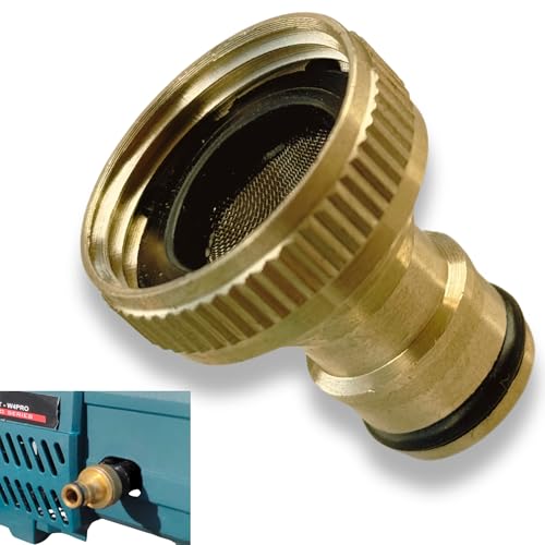 DEXURIES Universal Brass 3/4" High-Pressure Washer Inlet Water Brass Filter Connector Nipple/Nozzle Accessory (Pack of 1) - Image 1