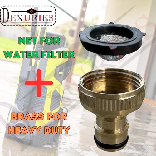 DEXURIES Universal Brass 3/4" High-Pressure Washer Inlet Water Brass Filter Connector Nipple/Nozzle Accessory (Pack of 1) - Image 2