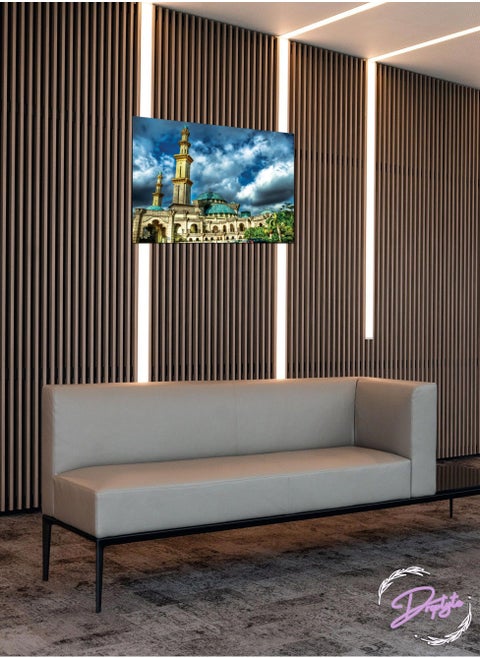Beautiful Masjid Islamic Wall Art Canvas with Wooden Frame Home Decor 40cm x 30cm