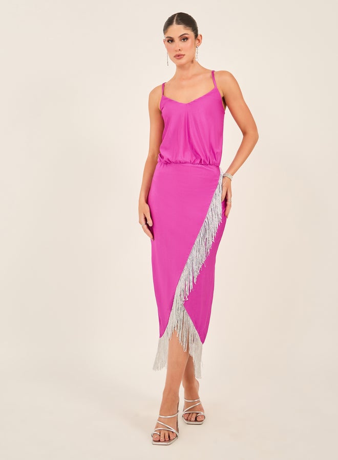 Styli Fringe Detail Dress  - Image 1
