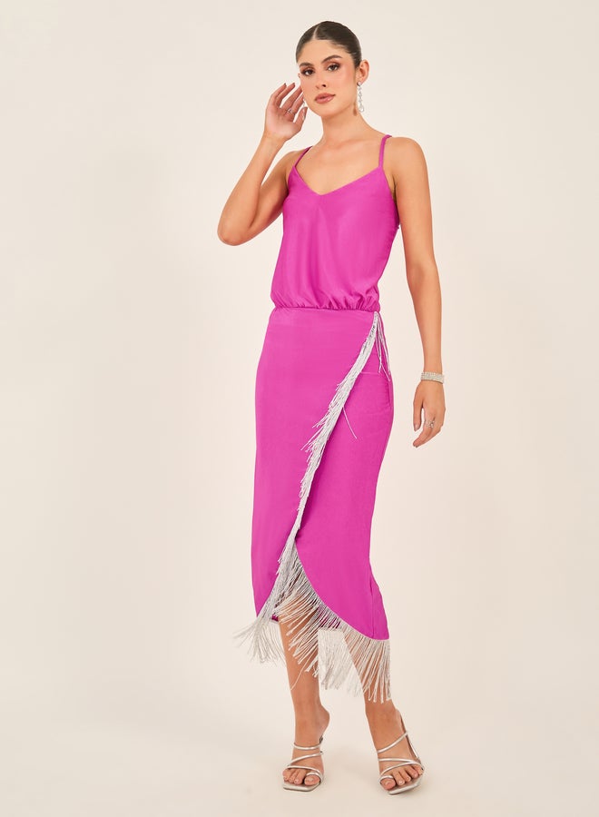 Styli Fringe Detail Dress  - Image 2