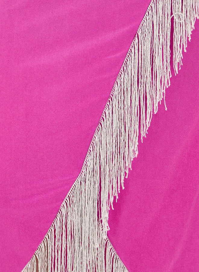 Styli Fringe Detail Dress  - Image 4