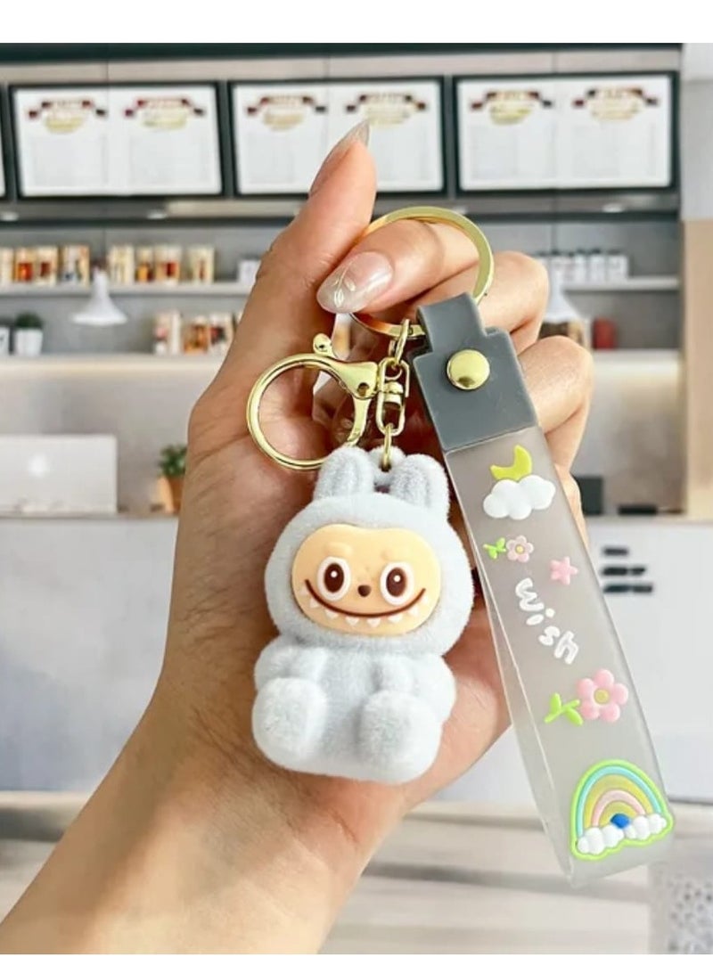 LABUBU Keychain For Women And Girls, Cute Labubu Doll Wristlet Accessories For Backpack Handbag Car Keys - Image 2