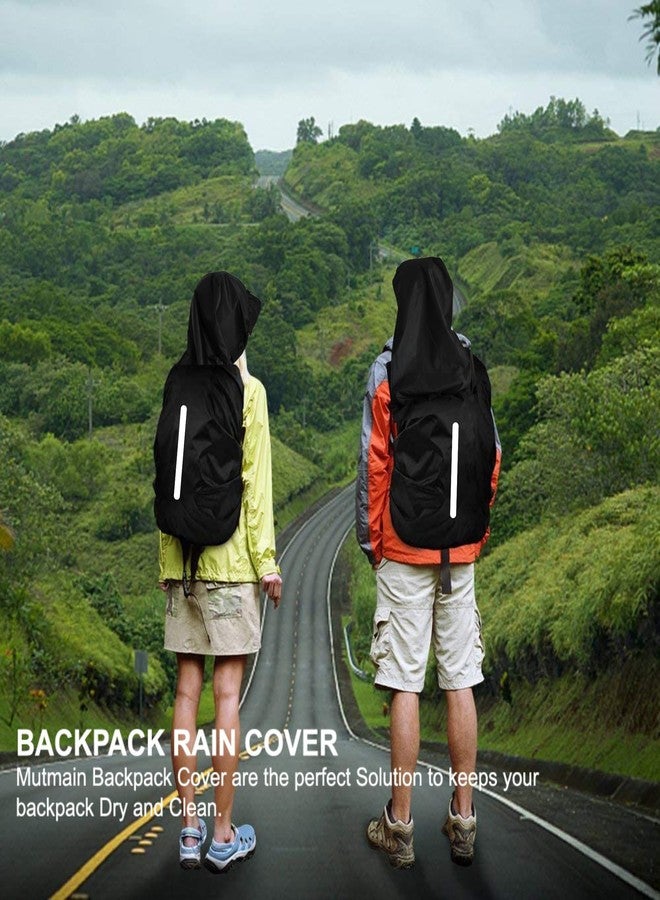 MUTMAIN Reflective Hood Bag Cover Waterproof 25L to 35L PU Coated Rain Cover for Backpack with Buckle & Storage Pouch Dust Proof School Bag, Laptop Bag, Office Bag Cover - Image 5