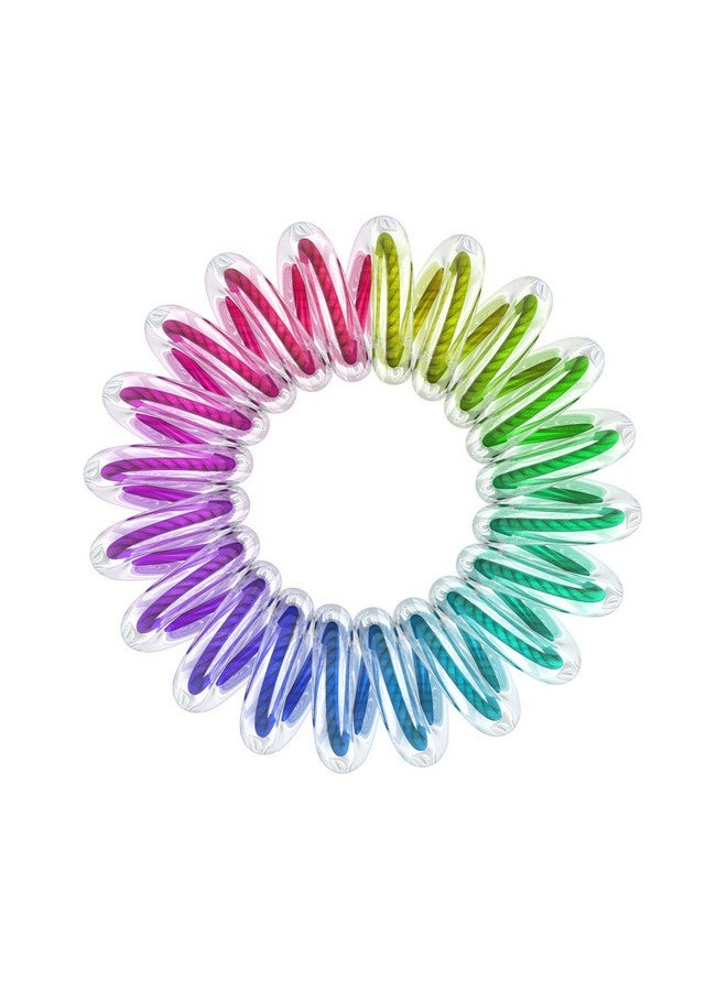 إنفيزيبوبل ربطة شعر لولبية بلاستيكية، قوس قزح - Image 2