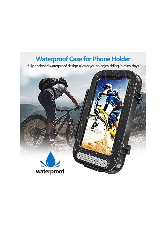 erorex Motorcycle Bike Phone Holder Waterproof, 360°Rotatable Motorbike Phone Mount Case with Touch Screen, Waterproof and Dustproof with No Lag, Suitable for Mobile Phones Within 7 Inches - Image 2
