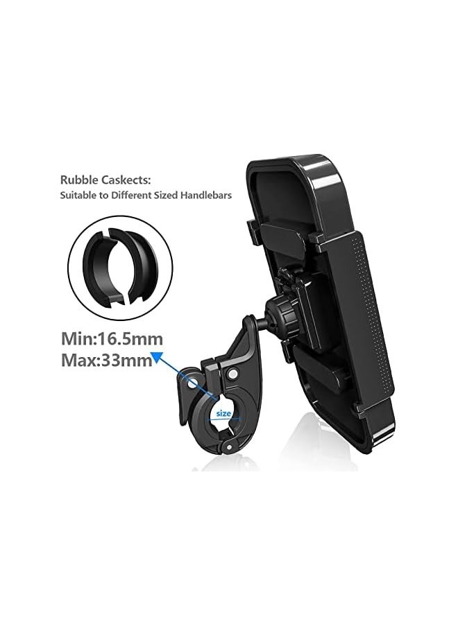 erorex Motorcycle Bike Phone Holder Waterproof, 360°Rotatable Motorbike Phone Mount Case with Touch Screen, Waterproof and Dustproof with No Lag, Suitable for Mobile Phones Within 7 Inches - Image 3