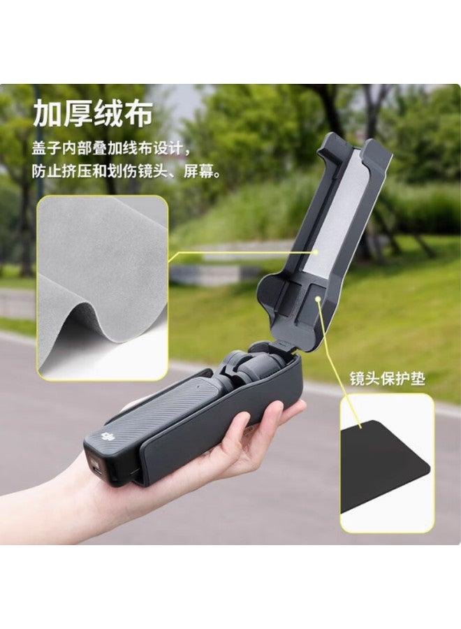 Qiye, Qiye Protective Cover Case Suitable For Dji Pocket 3 Camera Accessory, Pocket 3 Folding Cover Flip Lid Strap, Silk Rose Red
