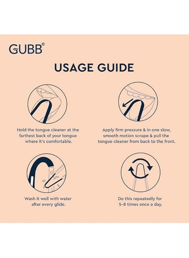 GUBB Copper Tongue Cleaner For Kids & Adults | Ayurvedic Tongue Scraper For Bad Breath (Round) - Pack of 3 - Image 4