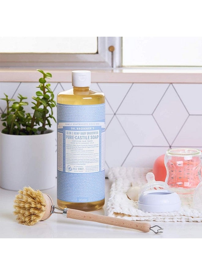 Dr. Bronner's Dr. Bronner’S Pure-Castile Liquid Soap - Baby Unscented Bundle. 32 Oz. Bottle And 2 Oz. Travel Bottle - Image 3