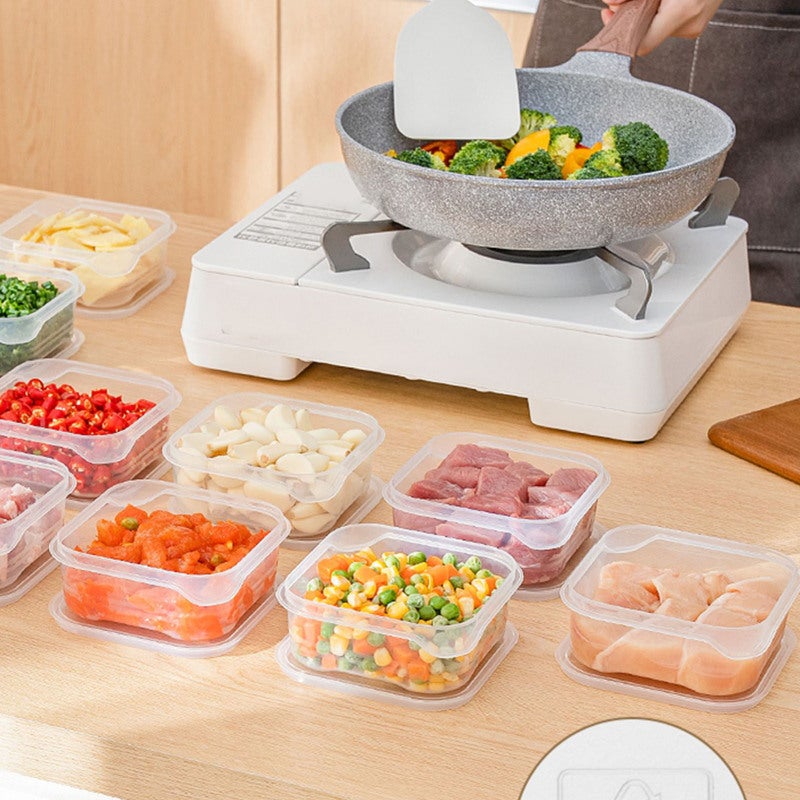 Freezer Container: Large Capacity Transparent Reusable Plastic - Odor Proof Stackable Storage Box for Kitchen Freezer Weekly Meal Prep - Image 2