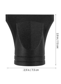Baluue Baluue 2Pcs Black Professional Plastic Salon Hair Dryer Nozzle Replacement Narrow Concentrator Replacement Blow Flat Hairdressing Hair Styling Tool - Nozzle Inner Diameter: 4.2cm  - Image 2
