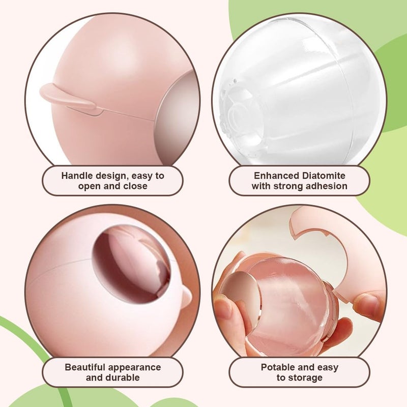 MAYCREATE® Washable Reusable Lint Roller Ball, Sticky Portable Pet Hair Removal Tool for Clothes, Portable Dog Cat Hair Remover Rollers Ball for Travel Household, Pink - Image 4