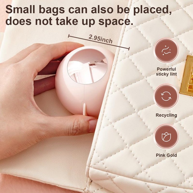 MAYCREATE® Washable Reusable Lint Roller Ball, Sticky Portable Pet Hair Removal Tool for Clothes, Portable Dog Cat Hair Remover Rollers Ball for Travel Household, Pink - Image 2