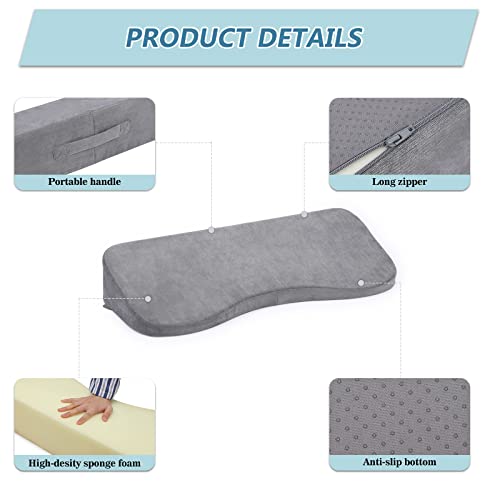 TANYOO Long Wedges for Bed Positioning Pillow for After Surgery Curved Shaped Medical Wedge Pillows for Seniors to Prevent Bed Sore and Improve Healing Process No-Slip Bottom Height 5 Inch - Image 5