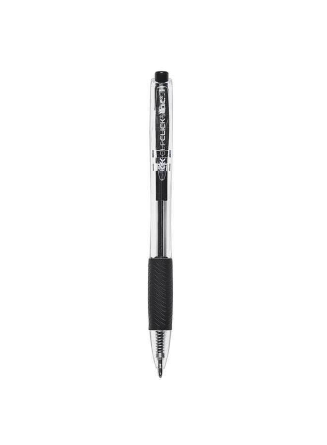 I-N-C Inc, Clip Clicks 75 Count Retractable Black Ballpoint Pens Medium Point 1.0 mm with Comfort Grip for Smooth Writing, Long Lasting Ink for for Everyday Use in School, Office, College, University… - Image 2