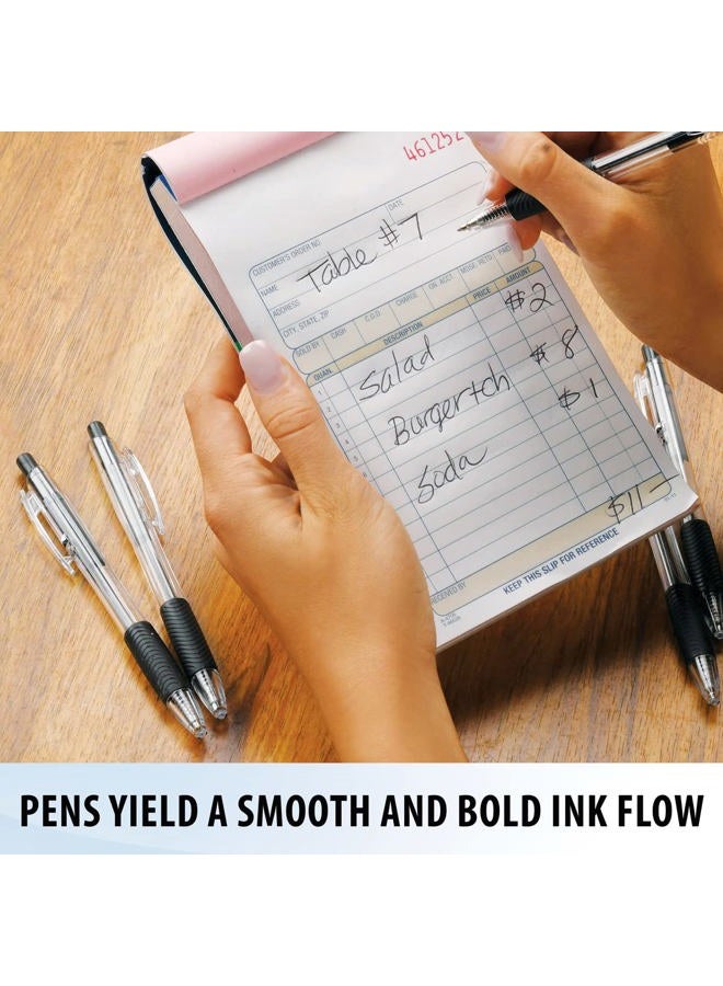 I-N-C Inc, Clip Clicks 75 Count Retractable Black Ballpoint Pens Medium Point 1.0 mm with Comfort Grip for Smooth Writing, Long Lasting Ink for for Everyday Use in School, Office, College, University… - Image 4