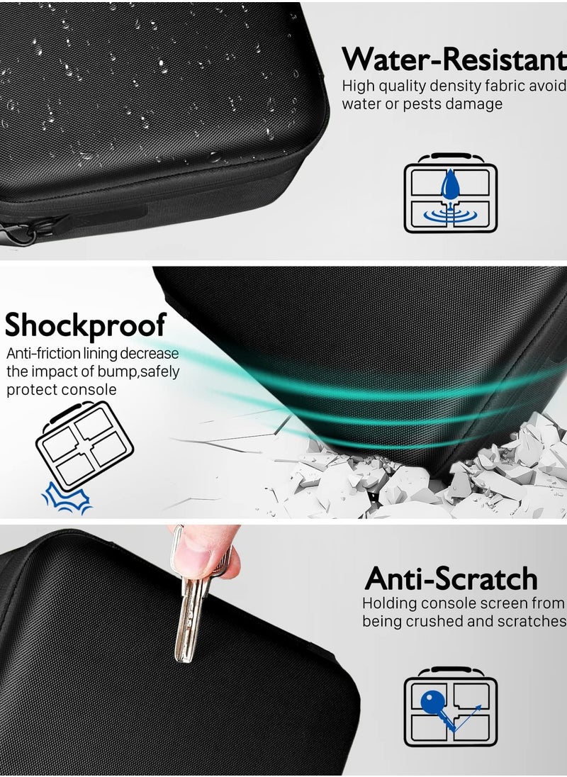 TRASSLE - Switch Case Compatible with Nintendo Switch and Switch OLED Model, with 21 Game Cards Storage, Portable Full Protection Travel Case for Switch Accessories, Black - Image 1