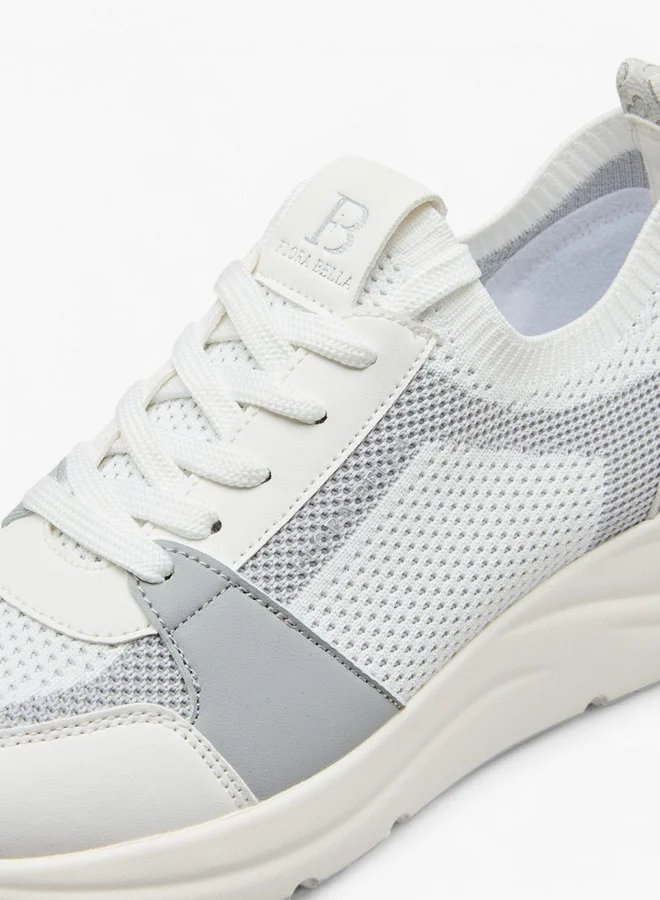 Flora Bella By Shoexpress Panelled Lace-Up Sneakers