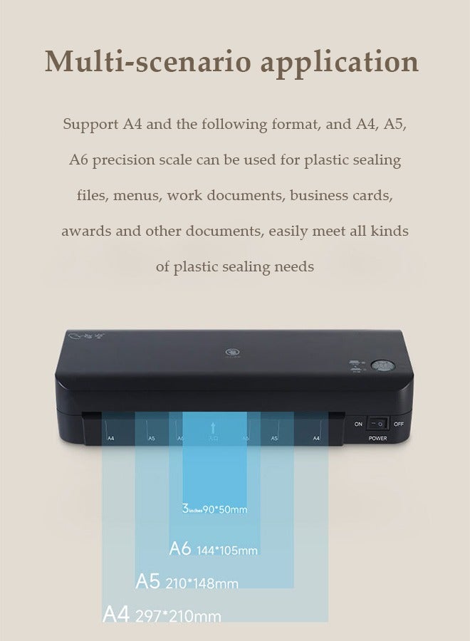 DUNISO Layering machine, A4 thermal laminator,portable photo laminating machine, with hot and cold settings,fast preheating, suitable for schools, homes, offices, 324 * 138 * 65mm ﻿  - Image 5