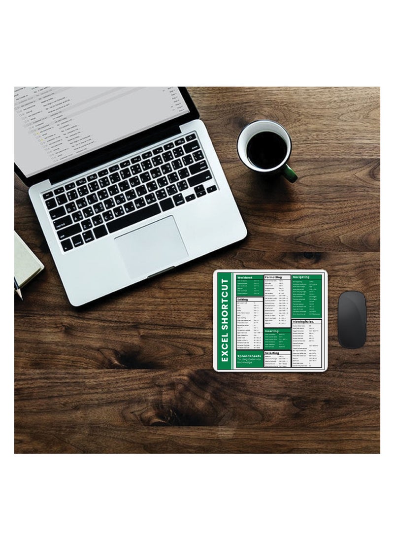 PRINTSHOP4ME - Excel Shortcut Printed Mousepad - Gift for Accountant - Employees - Dad - Coworkers - Colleagues - Friends and Family - Mousepad for Printed Excel Cheat Sheet - Image 1