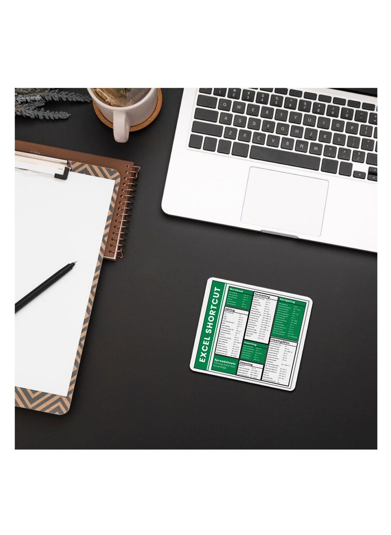 PRINTSHOP4ME - Excel Shortcut Printed Mousepad - Gift for Accountant - Employees - Dad - Coworkers - Colleagues - Friends and Family - Mousepad for Printed Excel Cheat Sheet - Image 1