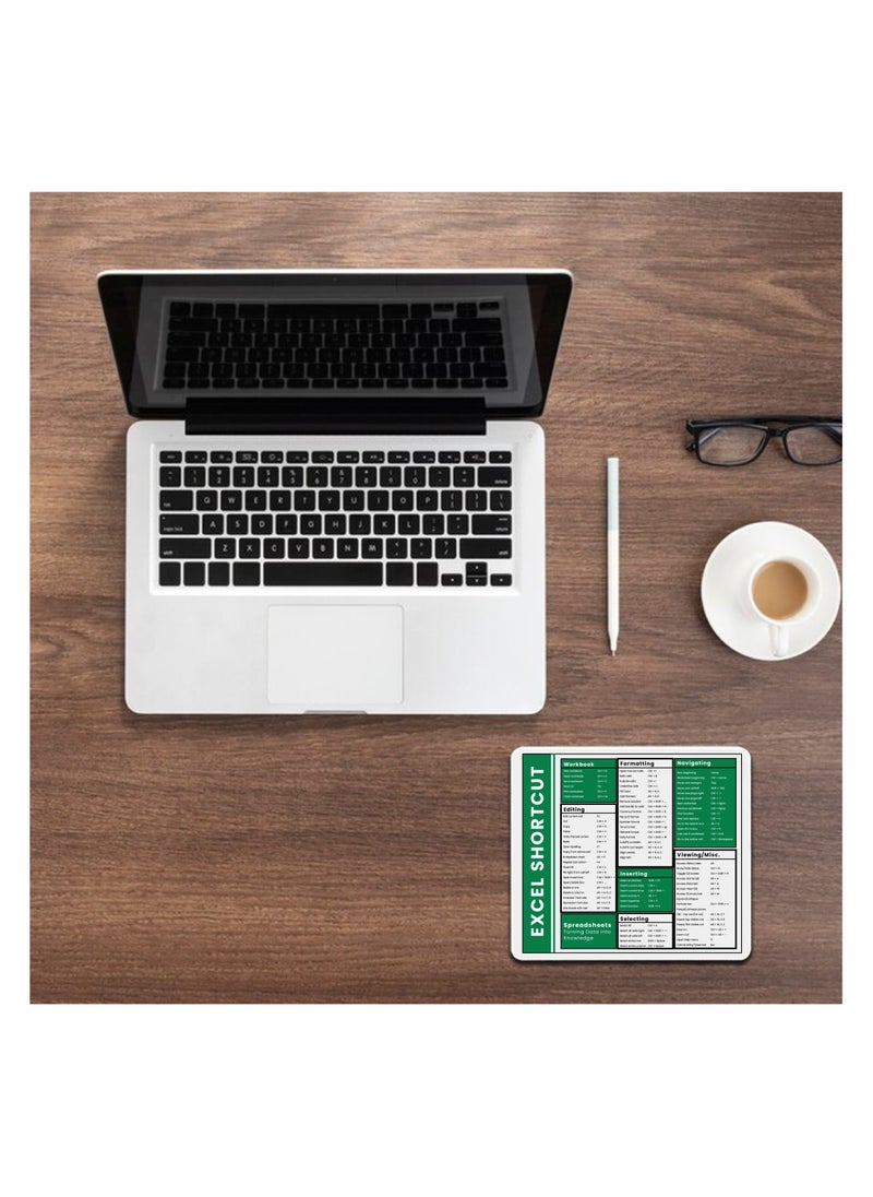 PRINTSHOP4ME - Excel Shortcut Printed Mousepad - Gift for Accountant - Employees - Dad - Coworkers - Colleagues - Friends and Family - Mousepad for Printed Excel Cheat Sheet - Image 1