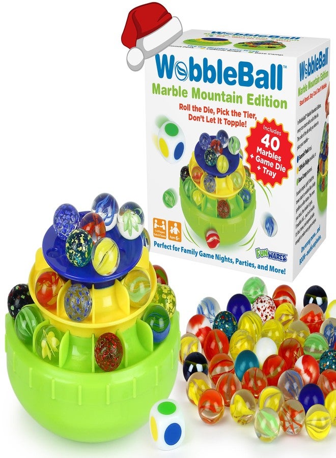 Funwares WobbleBall 3-Tier Marble Balance Game, 40 Marbles Included, Skill & Dexterity Games for Kids & Adults, Family Party Game for 1-4 Players, Ages 6+ - Image 1