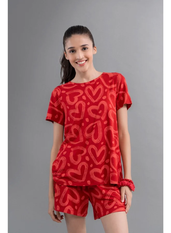 NeceSera Lovestruck Hearts Red Tee