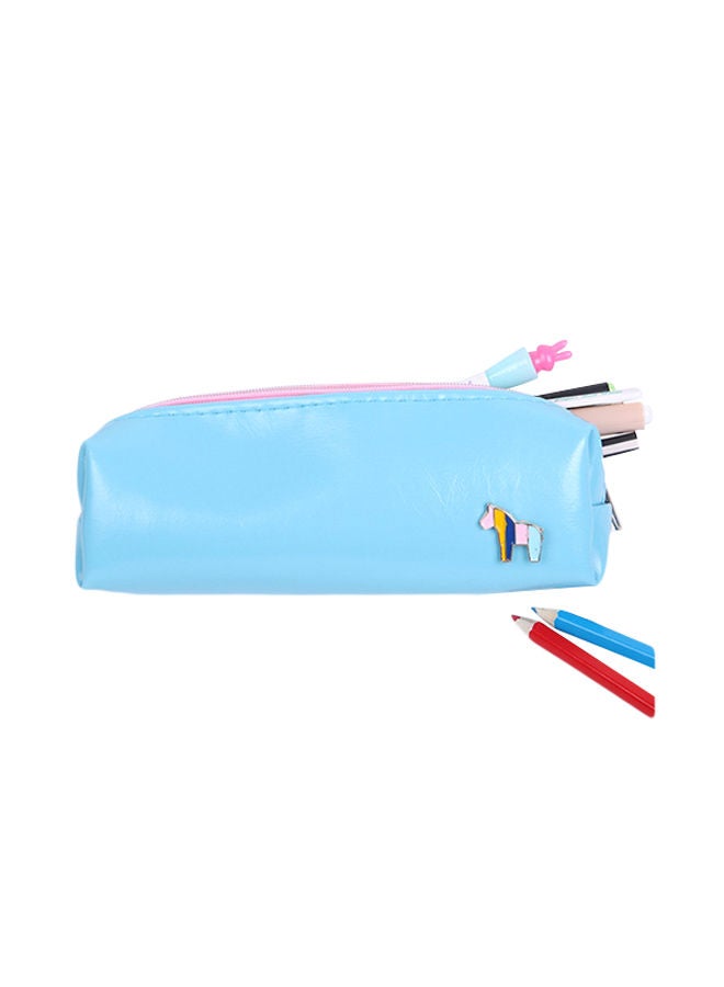 NIBEMINENT Cartoon Kawaii Trojan Horse Pencil Case Blue - Image 1