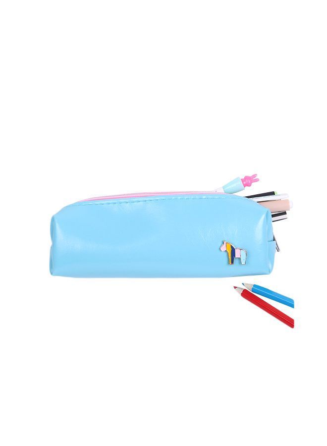 NIBEMINENT Cartoon Kawaii Trojan Horse Pencil Case Blue - Image 2