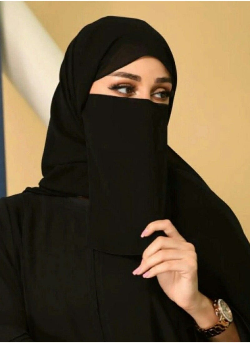 2 pieces elastic head litham, face litham, nose and mouth litham, women's litham, lithamah, niqab with litham, niqab with litham, women's mask, nose and mouth mask, elastic face cover, comfortable lithmah, daily litham, lightweight litham, practical litham, niqab with elastic, free size litham, travel litham, prayer litham, summer litham.
